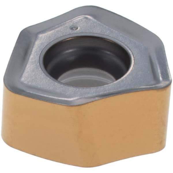 Iscar - H600 WXCU070515 HP Grade IC330 Carbide Milling Insert - TiCN/TiN Finish, 0.2323" Thick, 0.4386" Inscribed Circle, 1.5mm Corner Radius - Eagle Tool & Supply