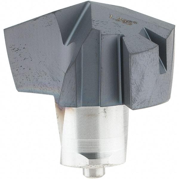 Iscar - Series ICM, 32.89mm Diam Grade IC908 Replaceable Drill Tip - Carbide, TiAlN/TiN Finish, 32 Seat Size - Eagle Tool & Supply