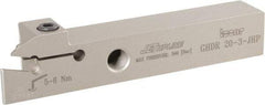 Iscar - GHD, External, Right Hand, 9mm Max Depth of Cut, 2.8 to 4mm Groove Width, Indexable Grooving Tool Holder - GI.., GPV, TIP Insert Compatibility, 20mm Shank Height, 20mm Shank Width, 120mm OAL, Through Coolant - Eagle Tool & Supply