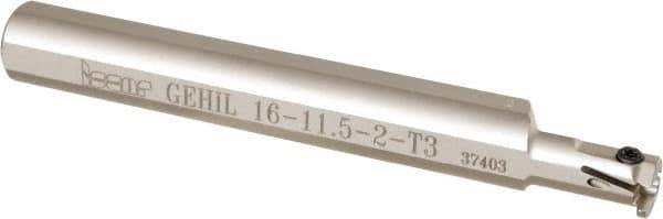 Iscar - GEHI, Internal, Left Hand, 3mm Max Depth of Cut, 1.9 to 2.4mm Groove Width, Indexable Grooving Tool Holder - GEMI, GEPI Insert Compatibility, 16mm Shank Width, 125mm OAL, Through Coolant - Eagle Tool & Supply