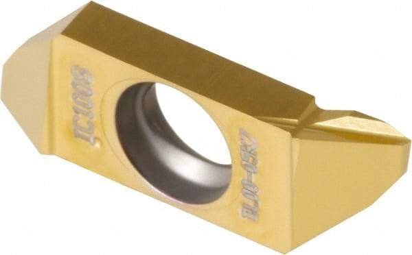 Iscar - 22SCIL Grade IC1008, 0.5mm Cutting Width Carbide Grooving Insert - 3mm Max Depth of Cut, TiAlN/TiN Finish - Eagle Tool & Supply