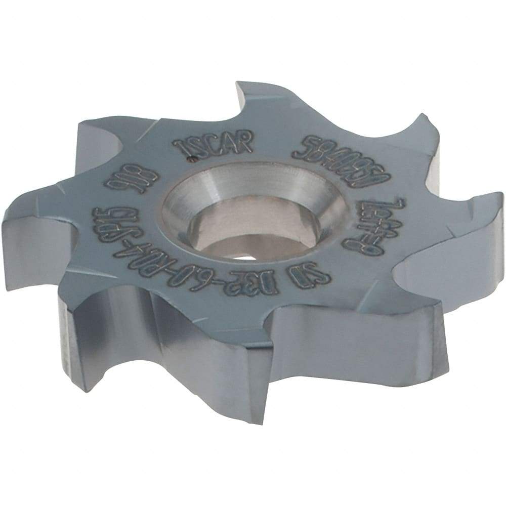 Iscar - SD D Grade IC908 Carbide T-Slot Milling Tip Insert - TiAlN/TiN Finish, 8 Flutes, 31.7mm Cutting Diam, 8mm Depth of Cut, 8mm Extension, 1/64" Cnr Rad - Eagle Tool & Supply