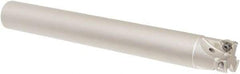 Iscar - 25mm Cut Diam, 8mm Max Depth of Cut, 24mm Shank Diam, 200mm OAL, Indexable Square Shoulder Helical End Mill - HM390 TPKT 100304PDR, HM390 TPKT 1003PDR Inserts, Cylindrical Shank, 90° Lead Angle, Through Coolant, Series HeliIQMill - Eagle Tool & Supply