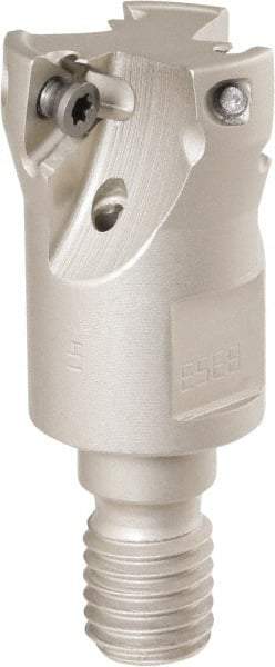 Iscar - 25mm Cut Diam, 8mm Max Depth of Cut, 57mm OAL, Indexable Square Shoulder Helical End Mill - HM390 TPKT 100304PDR, HM390 TPKT 1003PDR Inserts, M12 Modular Connection, 90° Lead Angle, Through Coolant - Eagle Tool & Supply