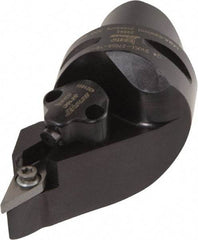 Iscar - Left Hand Cut, Size C4, Various Insert Compatiblity, External Modular Turning & Profiling Cutting Unit Head - 27mm Ctr to Cutting Edge, 55mm Head Length, Through Coolant, Series CAMFIX, Isoturn, JetHPLine - Eagle Tool & Supply