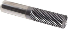 Iscar - 20 Flute Solid Carbide Roughing & Finishing Corner Chamfer End Mill - TiAlN Finish, Straight Shank, 30° Helix, Non-Centercutting, Regular Length - Eagle Tool & Supply
