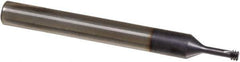 Iscar - 0.1083" Cutting Diam, 3 Flute, Solid Carbide Helical Flute Thread Mill - Internal Thread, 7.5mm LOC, 58mm OAL, 6mm Shank Diam - Eagle Tool & Supply