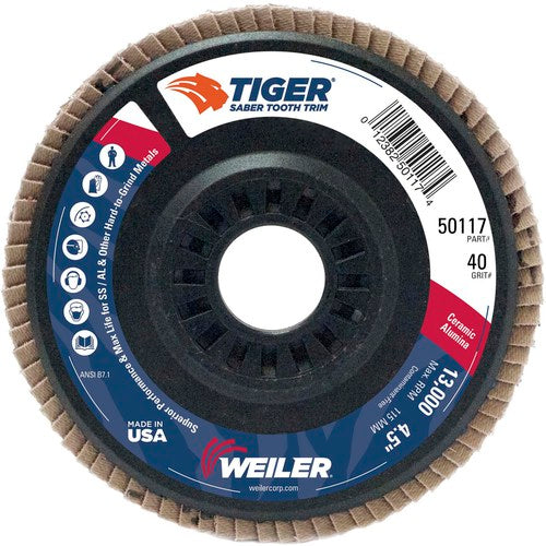 DISC FLAP 4-1/2X7/8 40 GRIT TYPE 29 - Eagle Tool & Supply