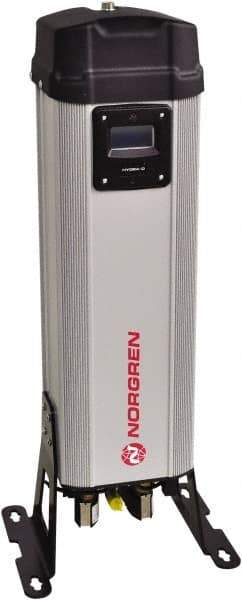 Norgren - 10 CFM at 100 psi Inlet, 8 CFM at 100 psi Outlet, Desiccant Air Dryer - 5/16" NPT Inlet/Outlet x 10.3" Long x 6.7" Wide x 25" High - Eagle Tool & Supply