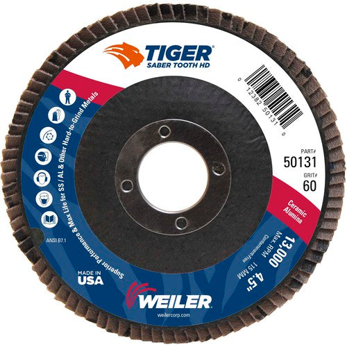 ‎4-1/2 Saber Tooth High Density Ceramic Abrasive, 60C, 7/8″ Arbor Hole - Eagle Tool & Supply