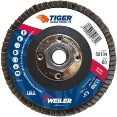 ‎4-1/2 Saber Tooth High Density Ceramic Abrasive, 60C, 5/8″-11 UNC Nut - Eagle Tool & Supply