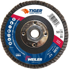‎4-1/2 Saber Tooth High Density Ceramic Abrasive, 80C, 5/8″-11 UNC Nut - Eagle Tool & Supply