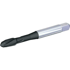Kennametal - #6-32 UNC 3 Flute 3B Plug Spiral Flute Tap - Powdered Metal, Nitride Finish, 50.5mm OAL, Left Hand Flute, Right Hand Thread, H2, Series T660 - Exact Industrial Supply