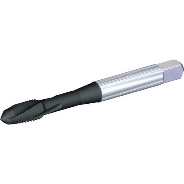 Kennametal - #2-56 UNC 2 Flute 2B Plug Spiral Flute Tap - Powdered Metal, Nitride Finish, 44.5mm OAL, Left Hand Flute, Right Hand Thread, H2, Series T660 - Eagle Tool & Supply