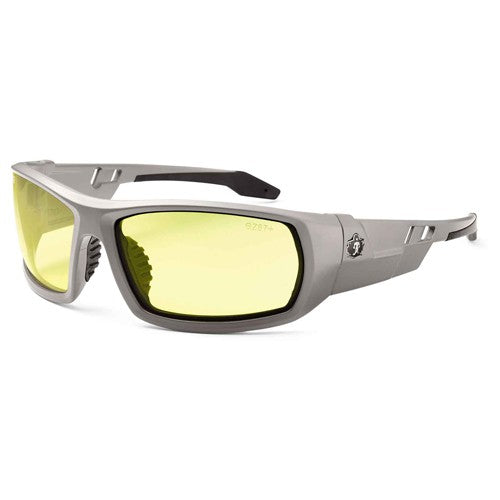 Odin Yellow Lens Matte Gray Safety Glasses - Eagle Tool & Supply