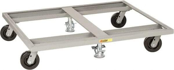 Little Giant - 3,600 Lb Capacity Steel Pallet Dolly - 48" Long x 48" Wide x 9" High, 6" Phenolic Wheels - Eagle Tool & Supply