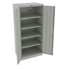 Tennsco - 5 Shelf Locking Storage Cabinet - Steel, 36" Wide x 24" Deep x 78" High, Light Gray - Eagle Tool & Supply