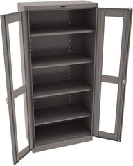 Tennsco - 5 Shelf Visible Storage Cabinet - Steel, 36" Wide x 18" Deep x 78" High, Medium Gray - Eagle Tool & Supply