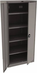 Tennsco - 5 Shelf Locking Storage Cabinet - Steel, 36" Wide x 24" Deep x 78" High, Medium Gray - Eagle Tool & Supply