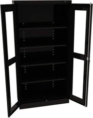 Tennsco - 5 Shelf Visible Storage Cabinet - Steel, 36" Wide x 24" Deep x 72" High, Black - Eagle Tool & Supply
