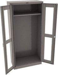 Tennsco - 6 Shelf Wardrobe Storage Cabinet - Steel, 36" Wide x 18" Deep x 78" High, Medium Gray - Eagle Tool & Supply