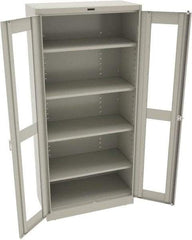 Tennsco - 5 Shelf Visible Storage Cabinet - Steel, 36" Wide x 18" Deep x 78" High, Light Gray - Eagle Tool & Supply