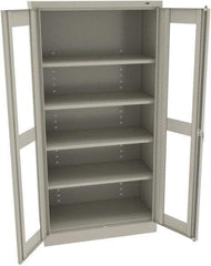 Tennsco - 5 Shelf Visible Storage Cabinet - Steel, 36" Wide x 18" Deep x 72" High, Light Gray - Eagle Tool & Supply