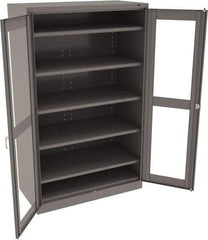 Tennsco - 5 Shelf Visible Storage Cabinet - Steel, 48" Wide x 24" Deep x 78" High, Medium Gray - Eagle Tool & Supply