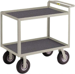 Little Giant - 1,200 Lb Capacity, 24" Wide x 36" Long x 38" High Instrument Cart - 2 Shelf, Steel, 4 Rigid/2 Swivel Casters - Eagle Tool & Supply