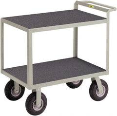 Little Giant - 1,200 Lb Capacity, 24" Wide x 36" Long x 38" High Instrument Cart - 2 Shelf, Steel, 2 Rigid/2 Swivel Casters - Eagle Tool & Supply
