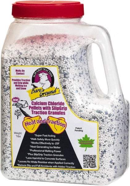 Bare Ground Solutions - 7 Lb Jug Calcium Chloride Pellets - Effective to -20°F - Eagle Tool & Supply