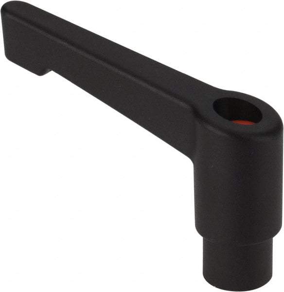 Morton Machine Works - M5, 12mm Hub Diam, Glass Fiber Reinforced Plastic Metric A-Tapped Adjustable Clamping Handle - 42mm OAL, 35mm High, 7.5mm Hole Depth - Eagle Tool & Supply