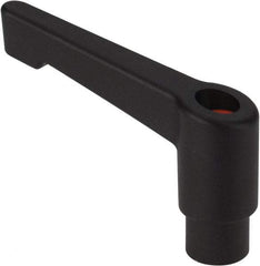 Morton Machine Works - M5, 12mm Hub Diam, Glass Fiber Reinforced Plastic Metric A-Tapped Adjustable Clamping Handle - 42mm OAL, 35mm High, 7.5mm Hole Depth - Eagle Tool & Supply