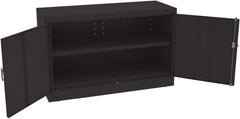 Tennsco - 5 Shelf Locking Storage Cabinet - Steel, 48" Wide x 18" Deep x 30" High, Black - Eagle Tool & Supply