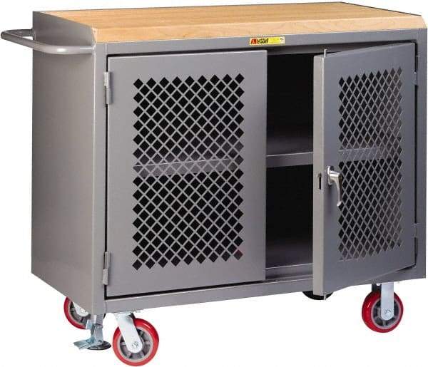 Little Giant - Mobile Service Workbench - Steel, Gray, 48" Long x 24" Deep x 41" High - Eagle Tool & Supply