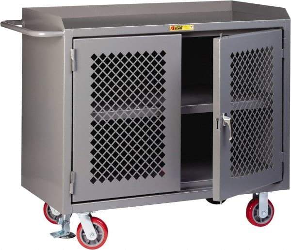 Little Giant - Mobile Service Workbench - Steel, Gray, 48" Long x 24" Deep x 41" High - Eagle Tool & Supply
