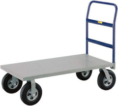 Little Giant - 1,500 Lb Capacity Steel Platform Truck - Steel Deck, 24" OAW, 36" Platform Length, Solid Rubber Casters - Eagle Tool & Supply