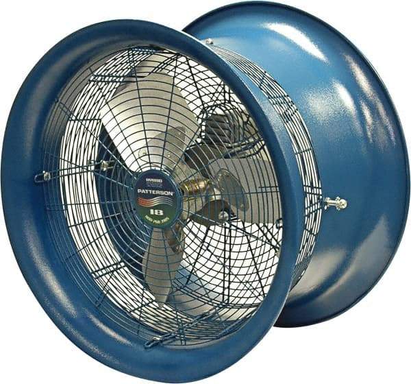 Patterson Fan - 18" Blade, 1/2 hp, 3,800 CFM, Industrial Circulation Fan - Suspension, 208-230/460 Volts, 1 Speed - Eagle Tool & Supply