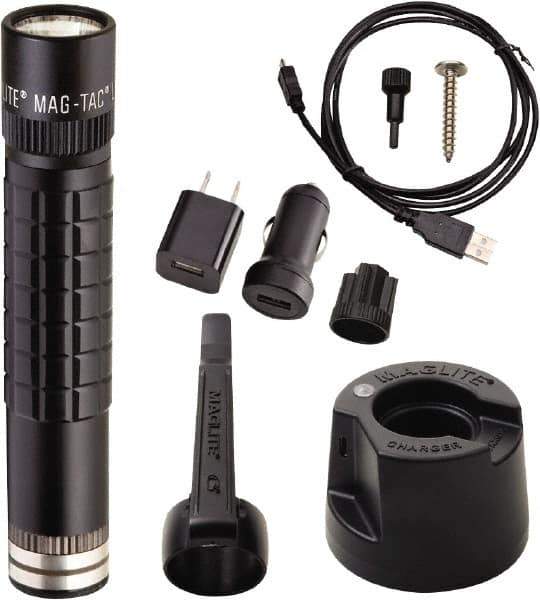 Mag-Lite - LED Bulb, Industrial/Tactical Flashlight - Black Aluminum Body, 1 Li-FeP04 Battery Included - Eagle Tool & Supply