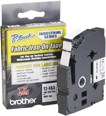 Brother - 1/2" Wide x 108" Long, White Label Tape - For Label Maker - Eagle Tool & Supply