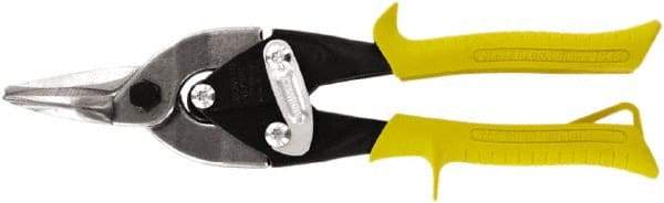 Midwest Snips - 1-3/8" Length of Cut, Straight Pattern Aviation Snip - 10" OAL, 18 AWG Steel Capacity - Eagle Tool & Supply