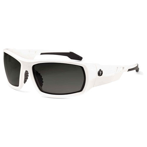 Odin Smoke Lens White Safety Glasses - Eagle Tool & Supply