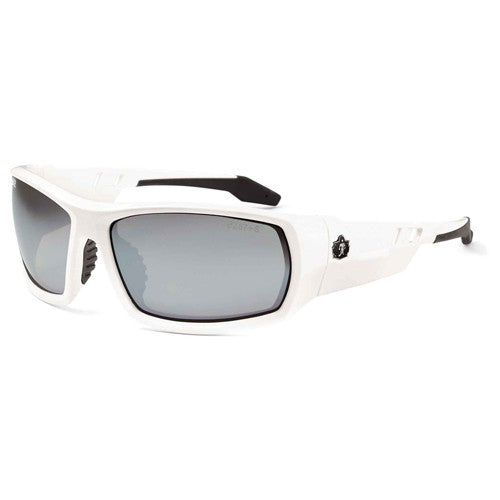 Odin Silver Mirror Lens White Safety Glasses - Eagle Tool & Supply
