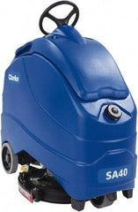 Clarke - 20" Cleaning Width, Battery Powered Floor Scrubber - 0.66 hp, 140 RPM, 12 Gal Tank Capacity, Series SA40 - Eagle Tool & Supply