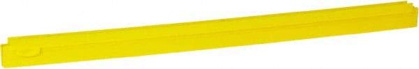 Vikan - 27.6" Polypropylene Blade Squeegee Refill - Threaded End, Double Edge, Yellow, Polypropylene Holder, Use with 77156 - Eagle Tool & Supply