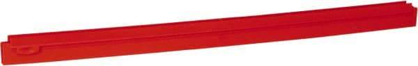 Vikan - 27.6" Polypropylene Blade Squeegee Refill - Threaded End, Double Edge, Red, Polypropylene Holder, Use with 77154 - Eagle Tool & Supply