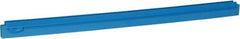 Vikan - 27.6" Polypropylene Blade Squeegee Refill - Threaded End, Double Edge, Blue, Polypropylene Holder, Use with 77153 - Eagle Tool & Supply