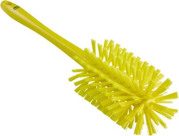 Vikan - 3-1/2" Diam Polyester Bottle Brush - 17" OAL, 6-1/4" Head Length, Polypropylene Handle - Eagle Tool & Supply