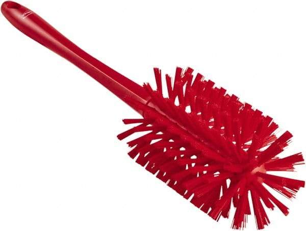 Vikan - 3-1/2" Diam Polyester Bottle Brush - 17" OAL, 6-1/4" Head Length, Polypropylene Handle - Eagle Tool & Supply