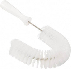 Vikan - 2-1/4" Diam Polyester Hook Brush - 15-1/2" OAL, 6-1/2" Head Length, Polypropylene Handle - Eagle Tool & Supply